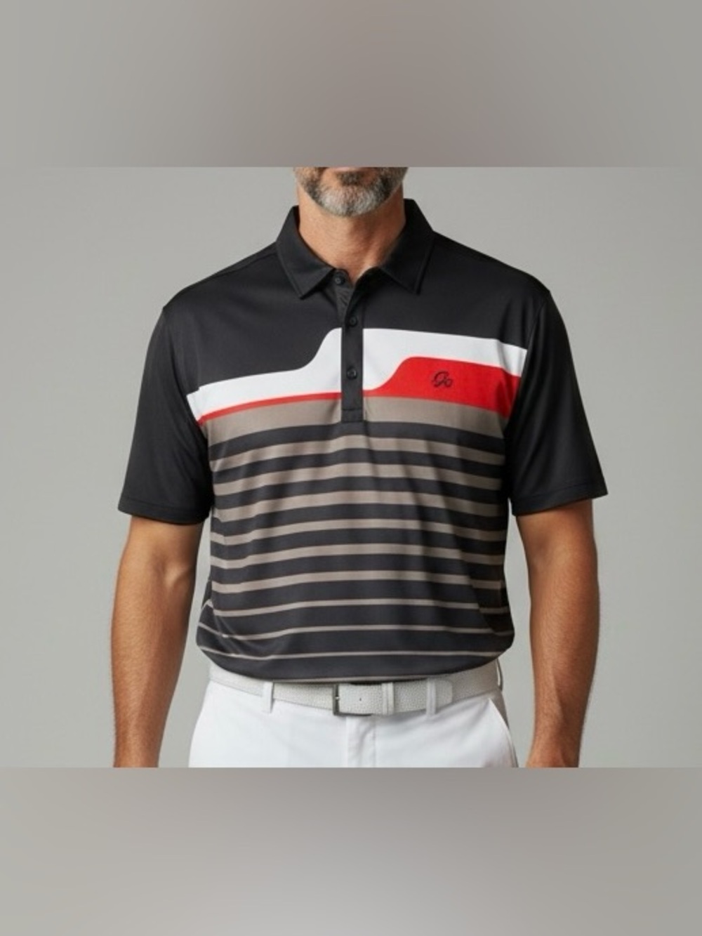 Sligo Mens Golf Polo Short Sleeve Shirt. Black. Red. Size XL. EUC